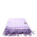 Jumbo GG Fringe Cashmere Scarf Purple