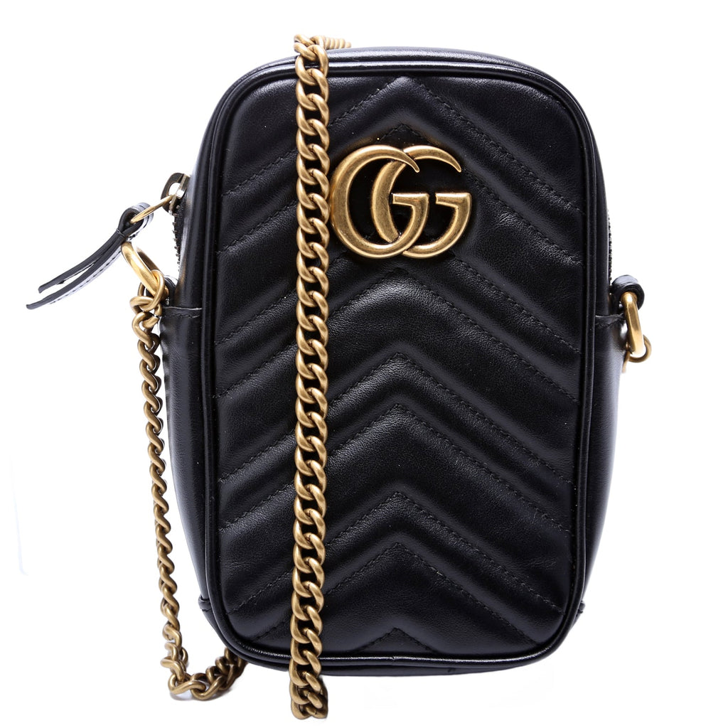 598597 GG Marmont Mini Bag Black