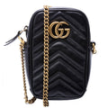598597 GG Marmont Mini Bag Black