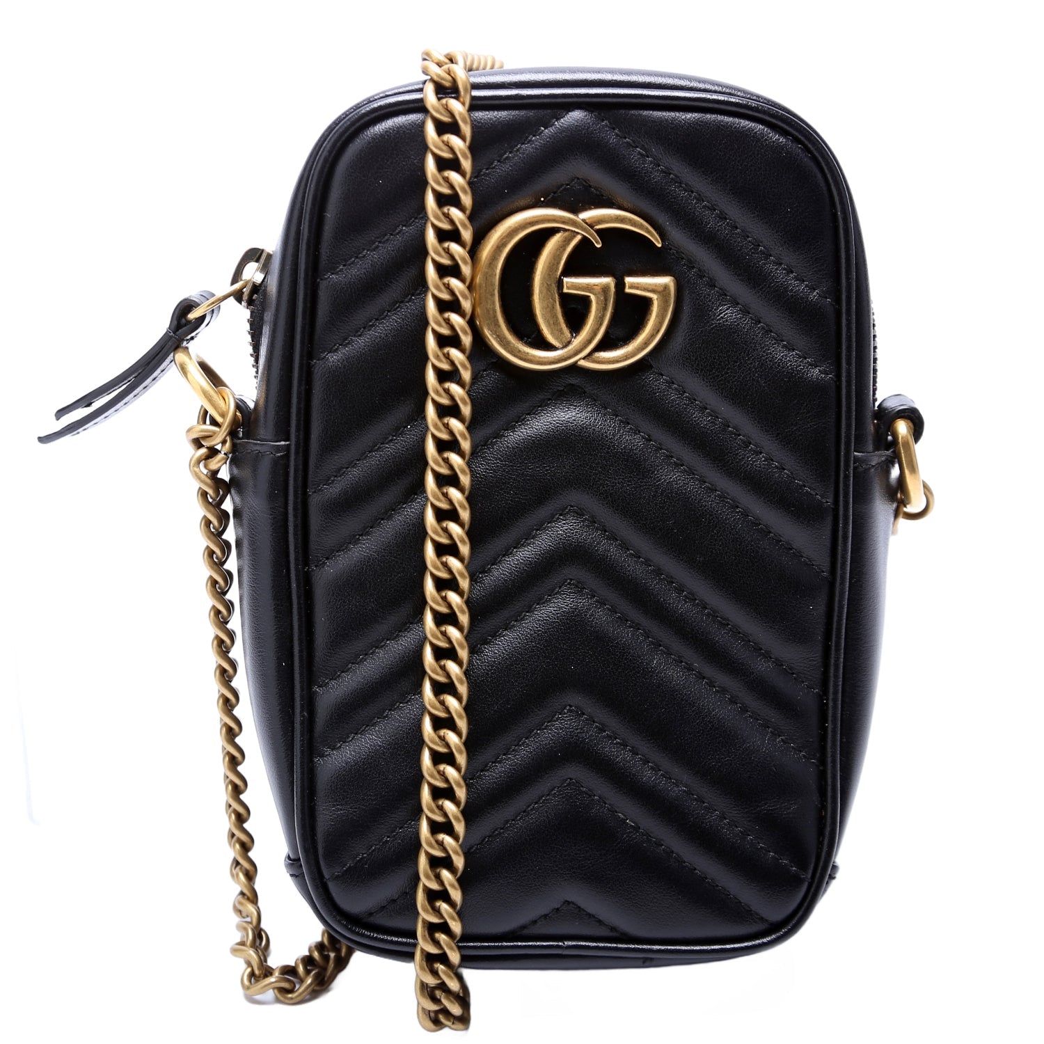 598597 GG Marmont Mini Bag Black