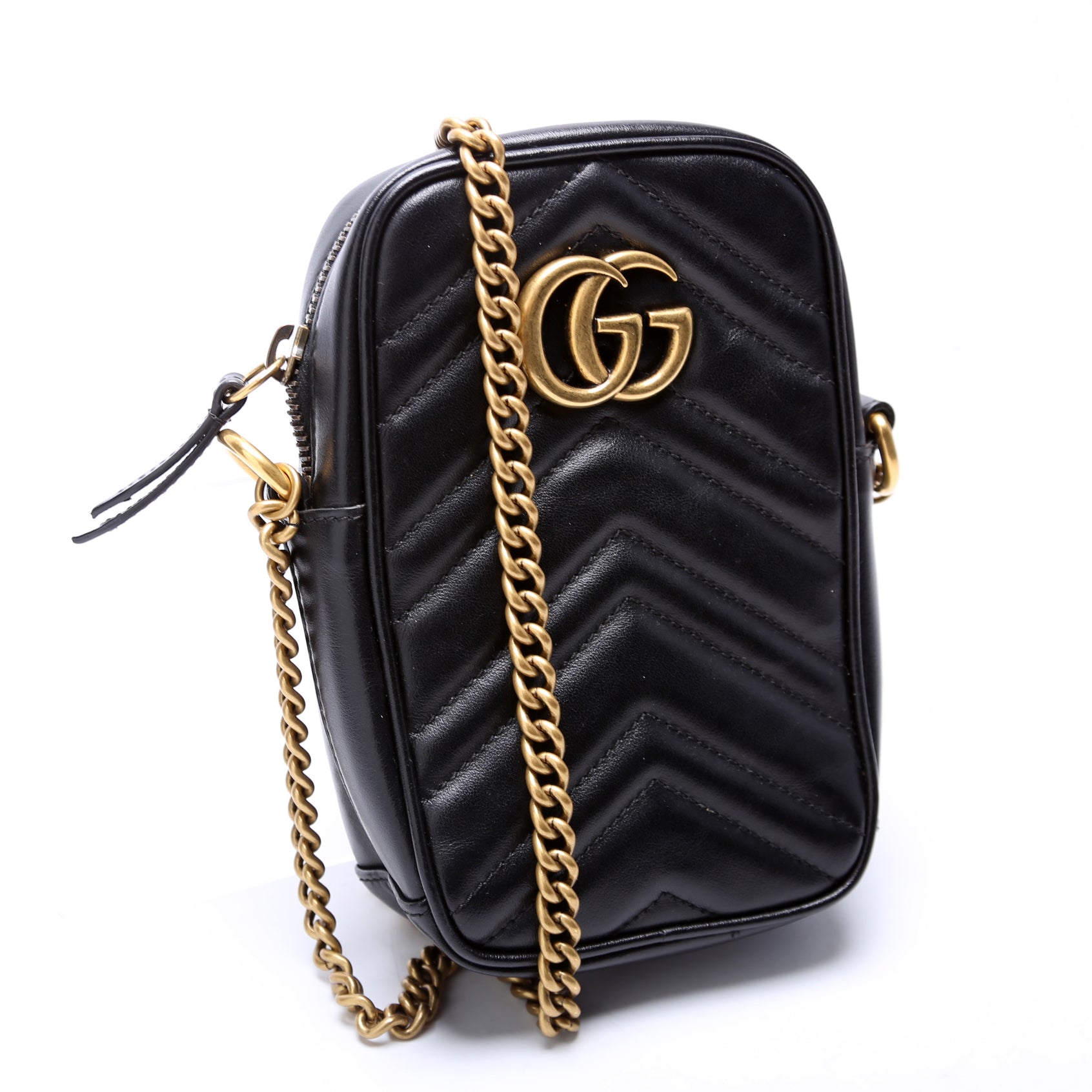 598597 GG Marmont Mini Bag Black