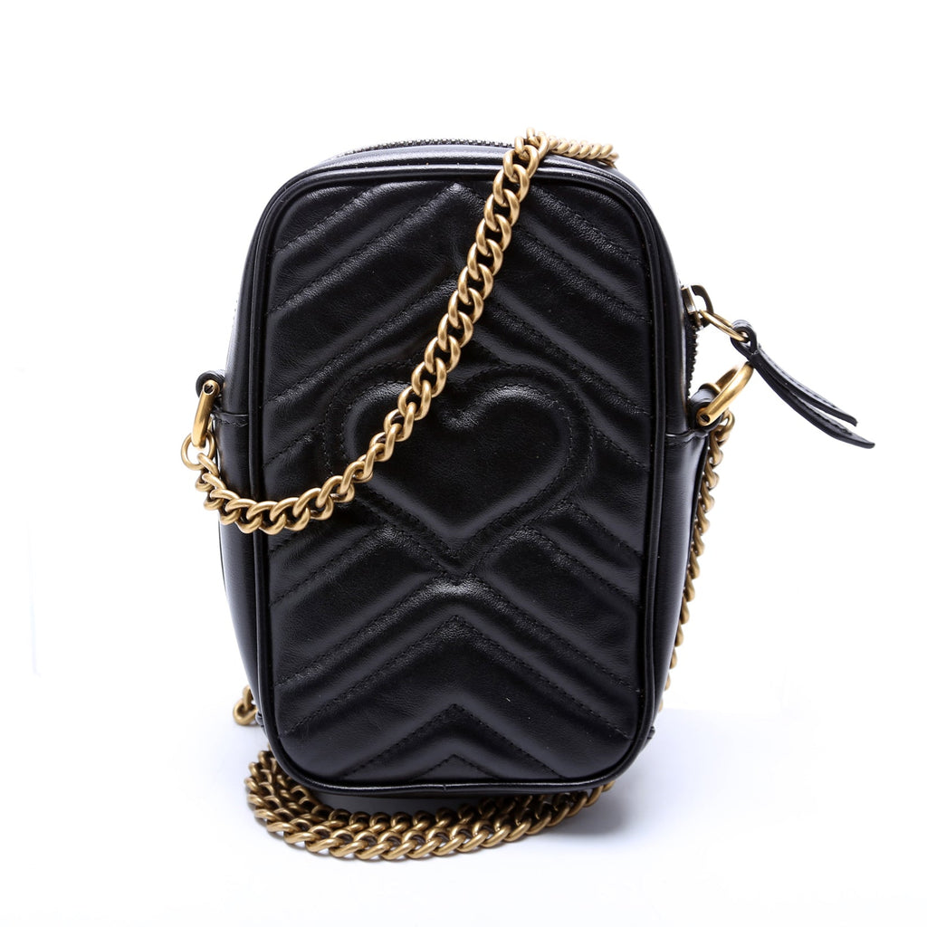 598597 GG Marmont Mini Bag Black