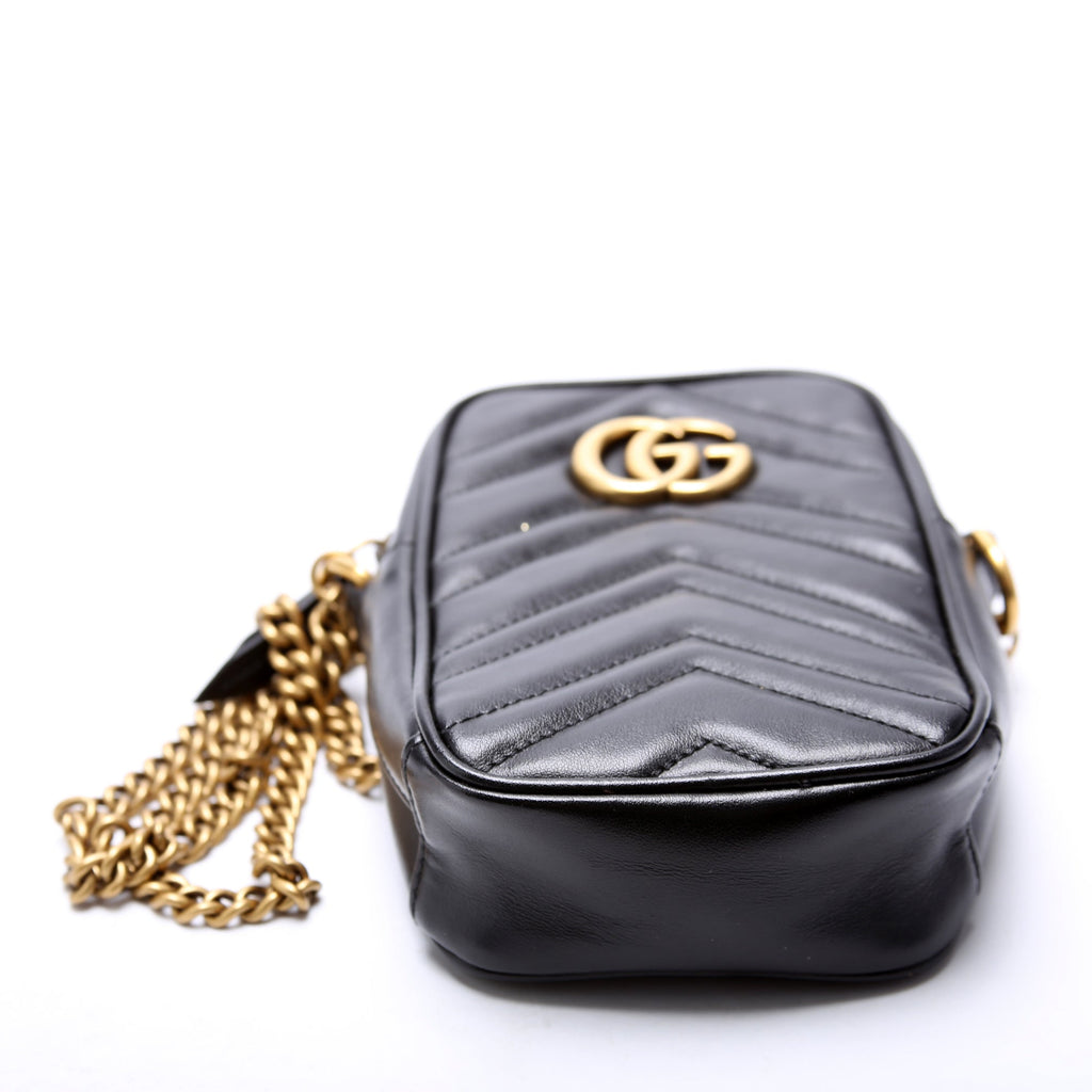 598597 GG Marmont Mini Bag Black