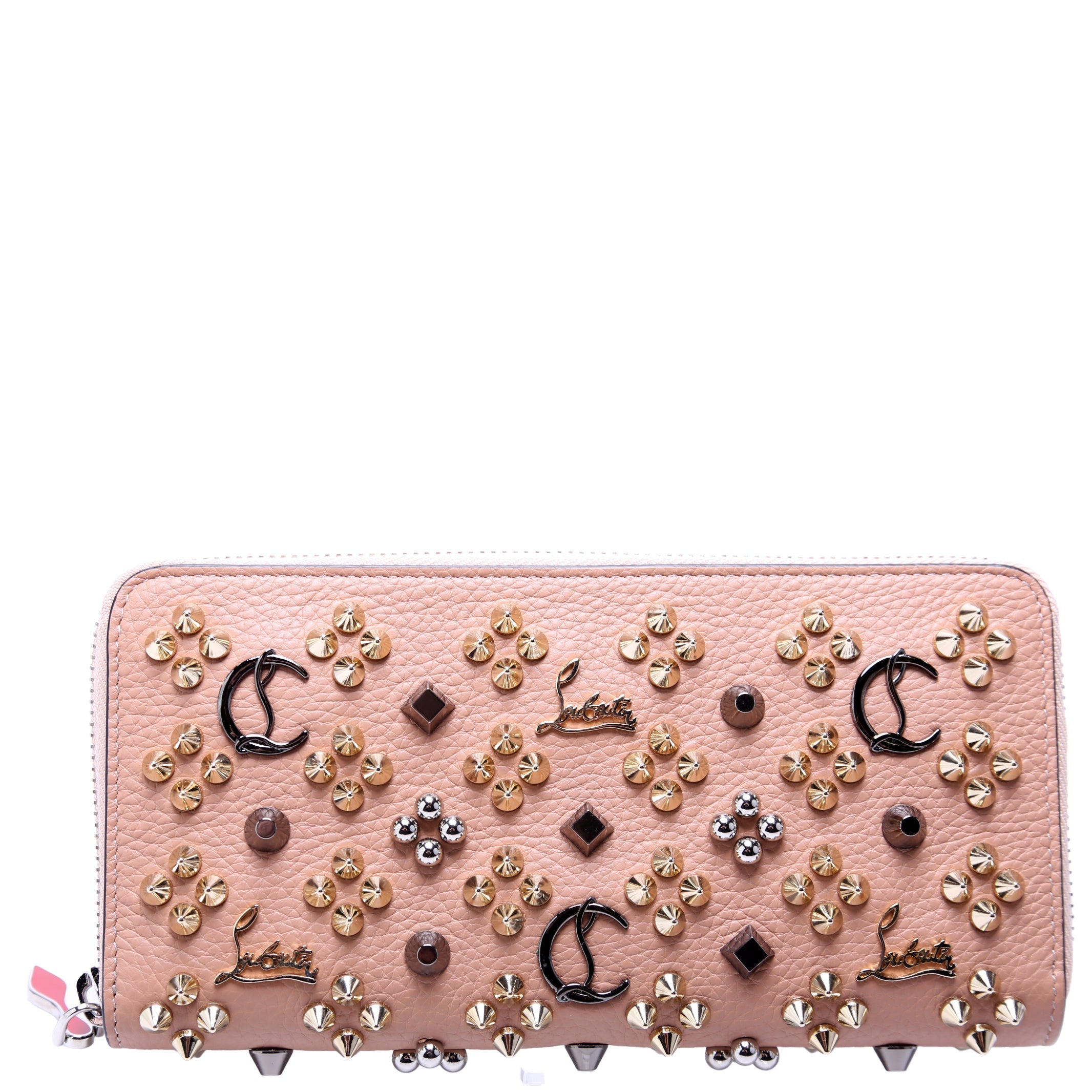 Panettone Spike Zip Around Wallet Tan
