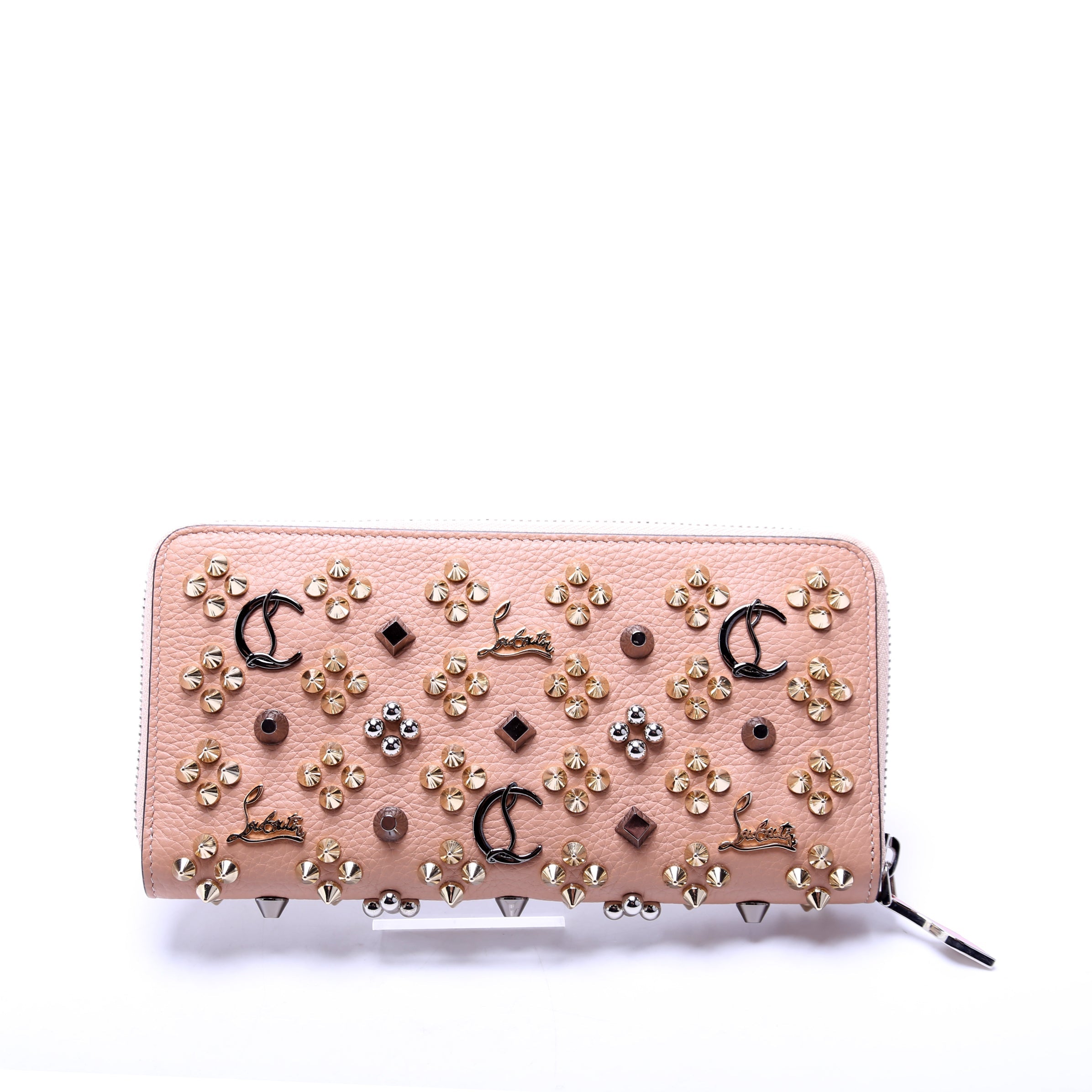 Panettone Spike Zip Around Wallet Tan