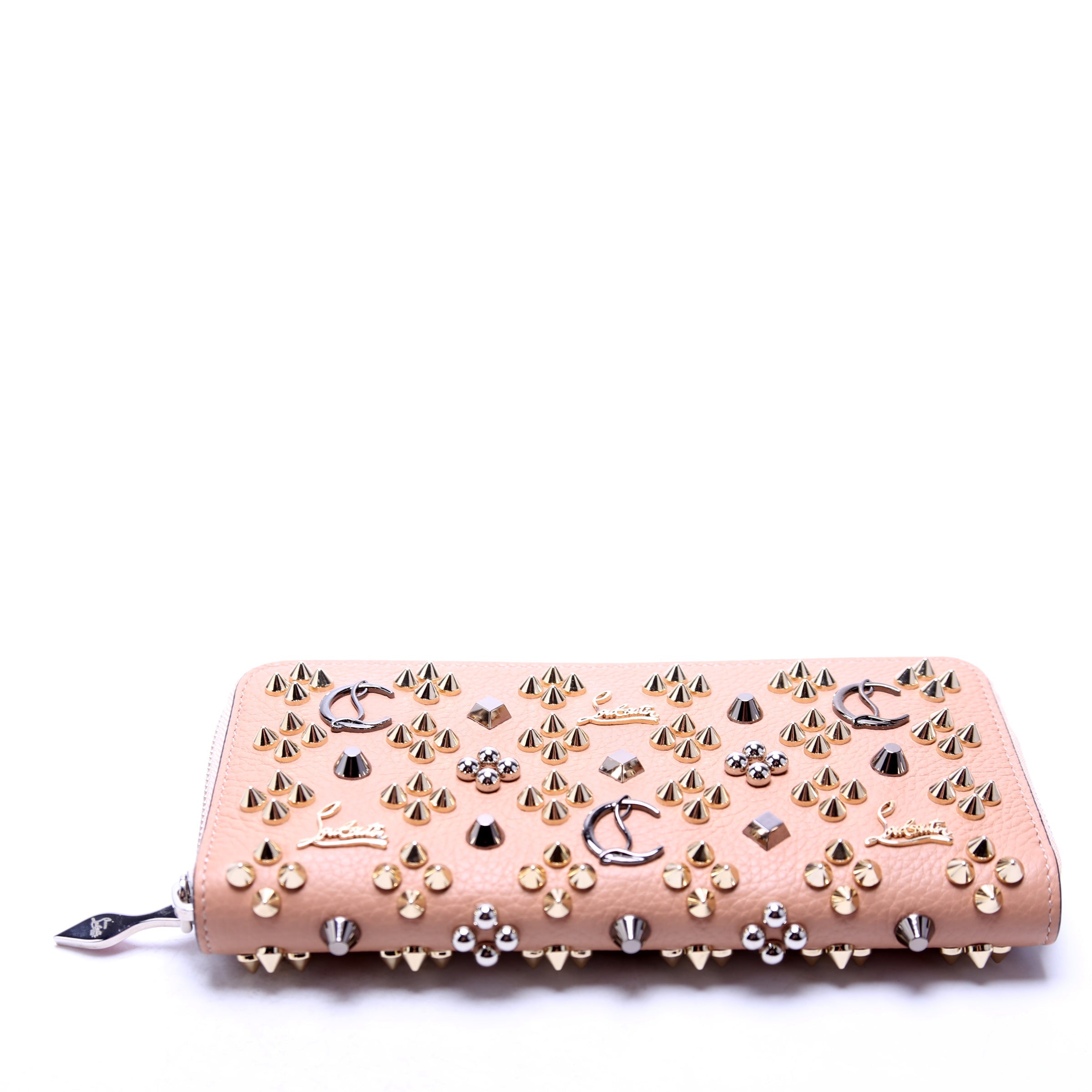 Panettone Spike Zip Around Wallet Tan