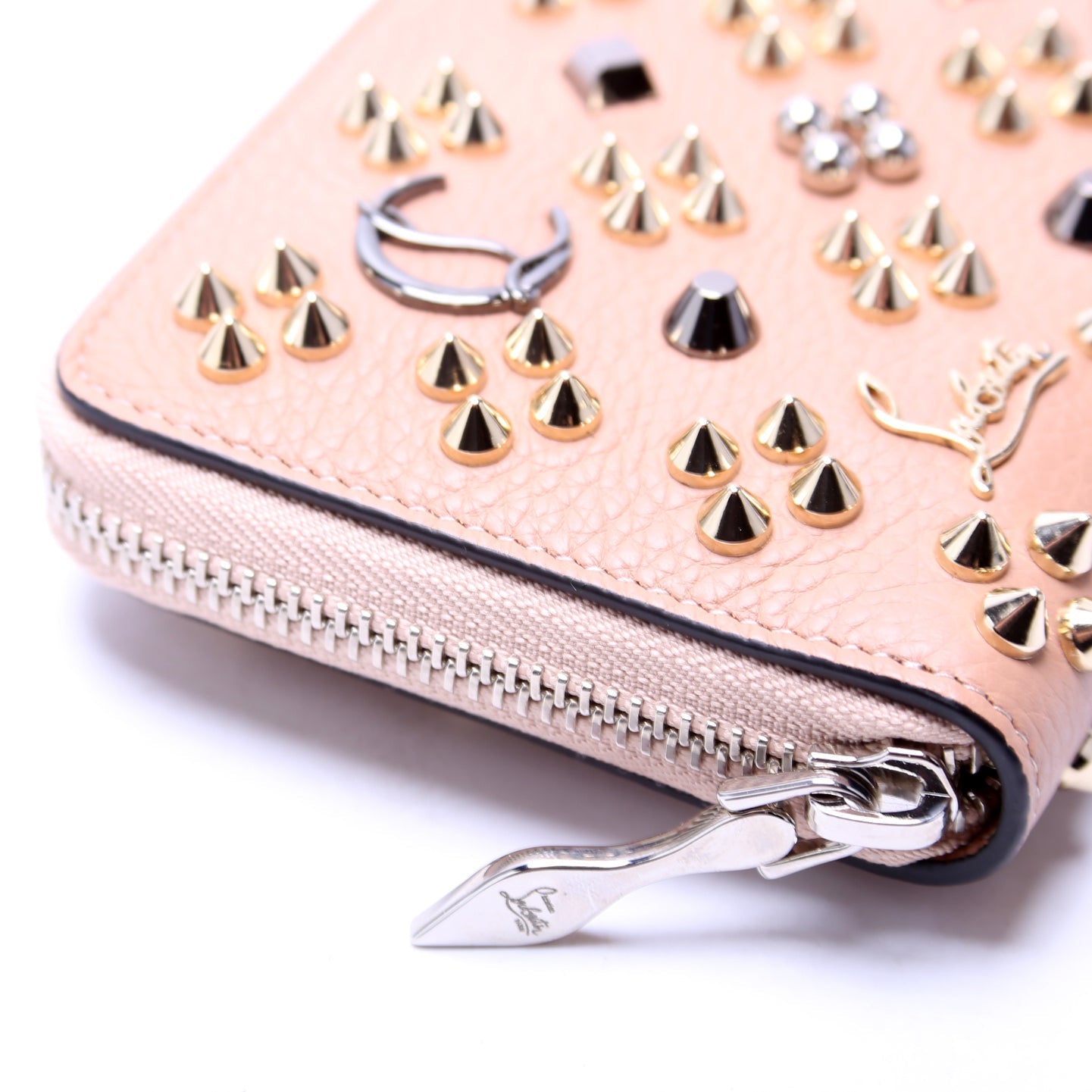 Panettone Spike Zip Around Wallet Tan