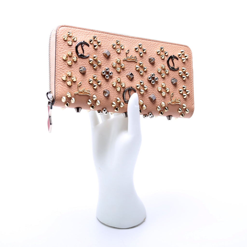 Panettone Spike Zip Around Wallet Tan