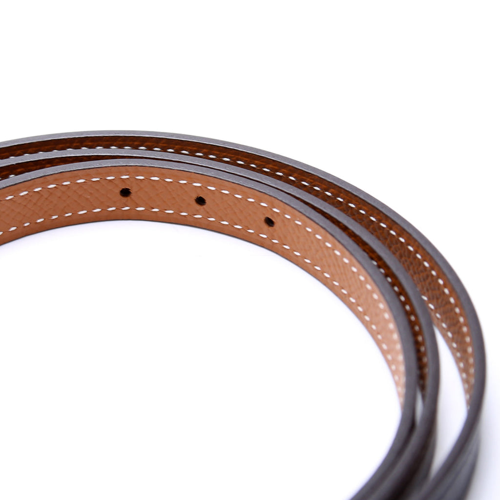 13MM Reversible Leather H Belt Size 90 Black