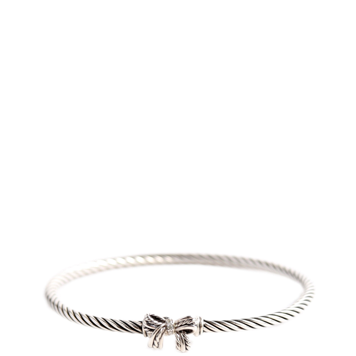 Classic Cable Bow 3MM Bracelet 925/PAVE