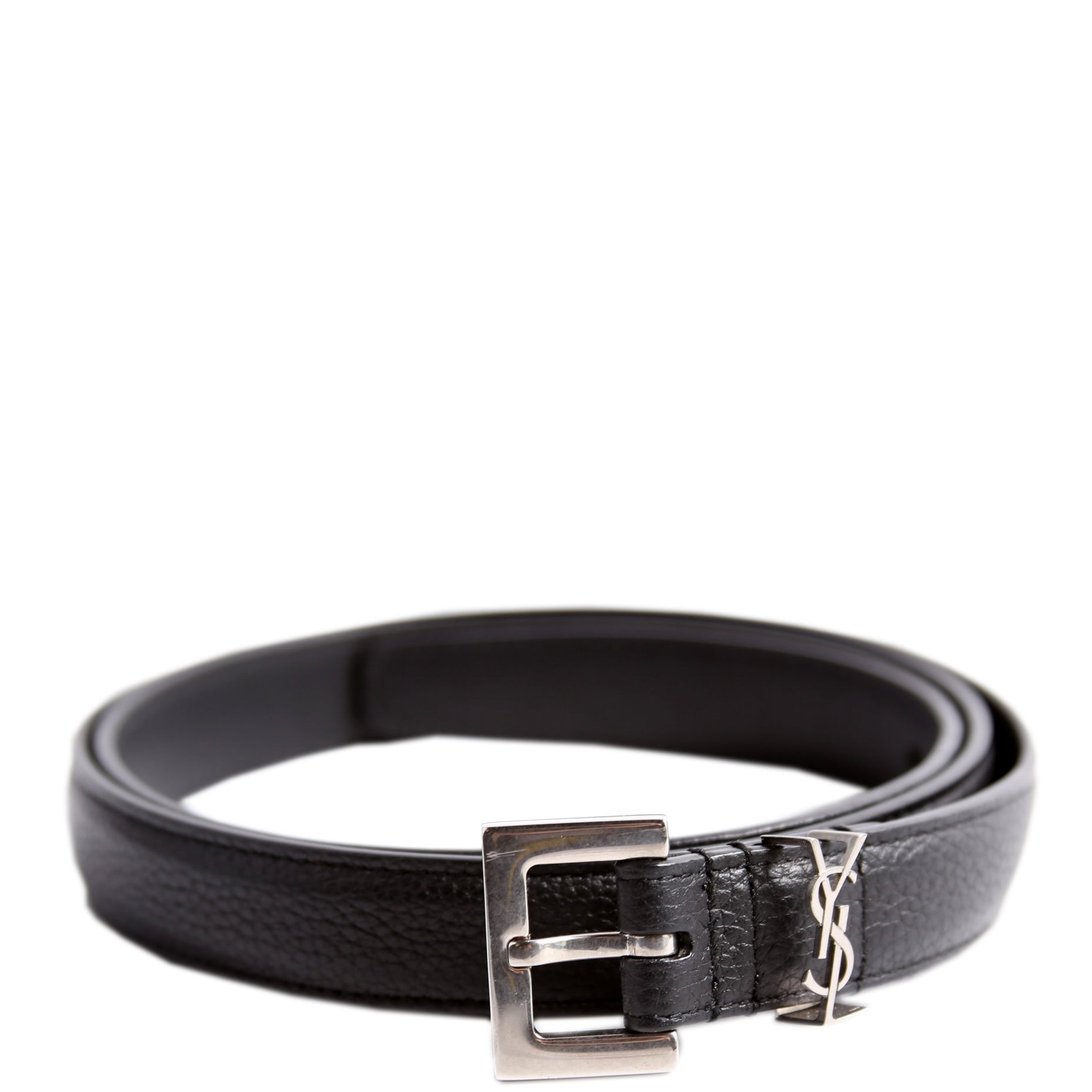 554465 Cassandre Thin Square Belt Size 85 Black