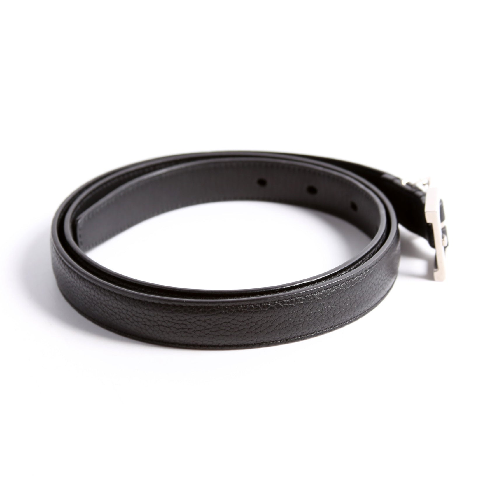 554465 Cassandre Thin Square Belt Size 85 Black