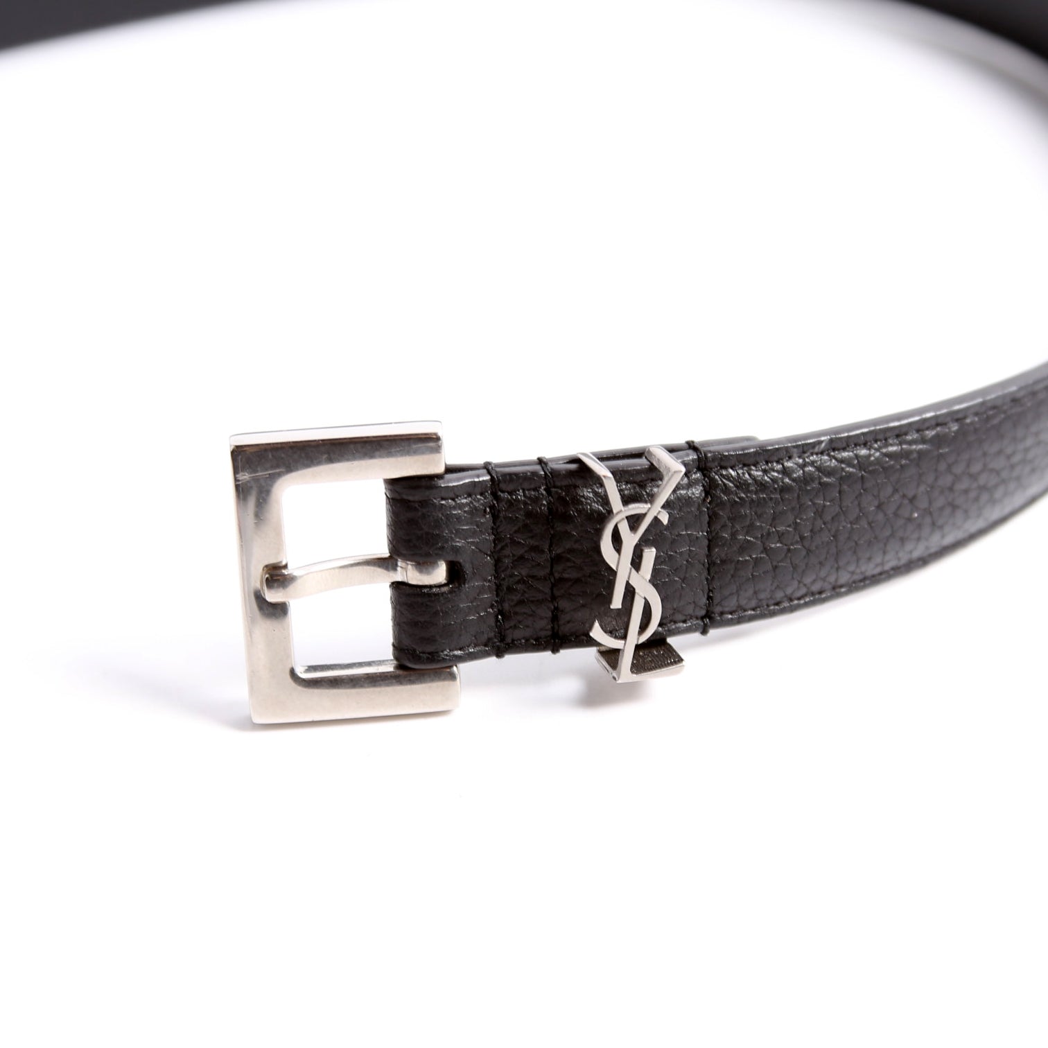 554465 Cassandre Thin Square Belt Size 85 Black