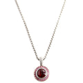 Dome Pendant Necklace 925/Garnet/Ruby