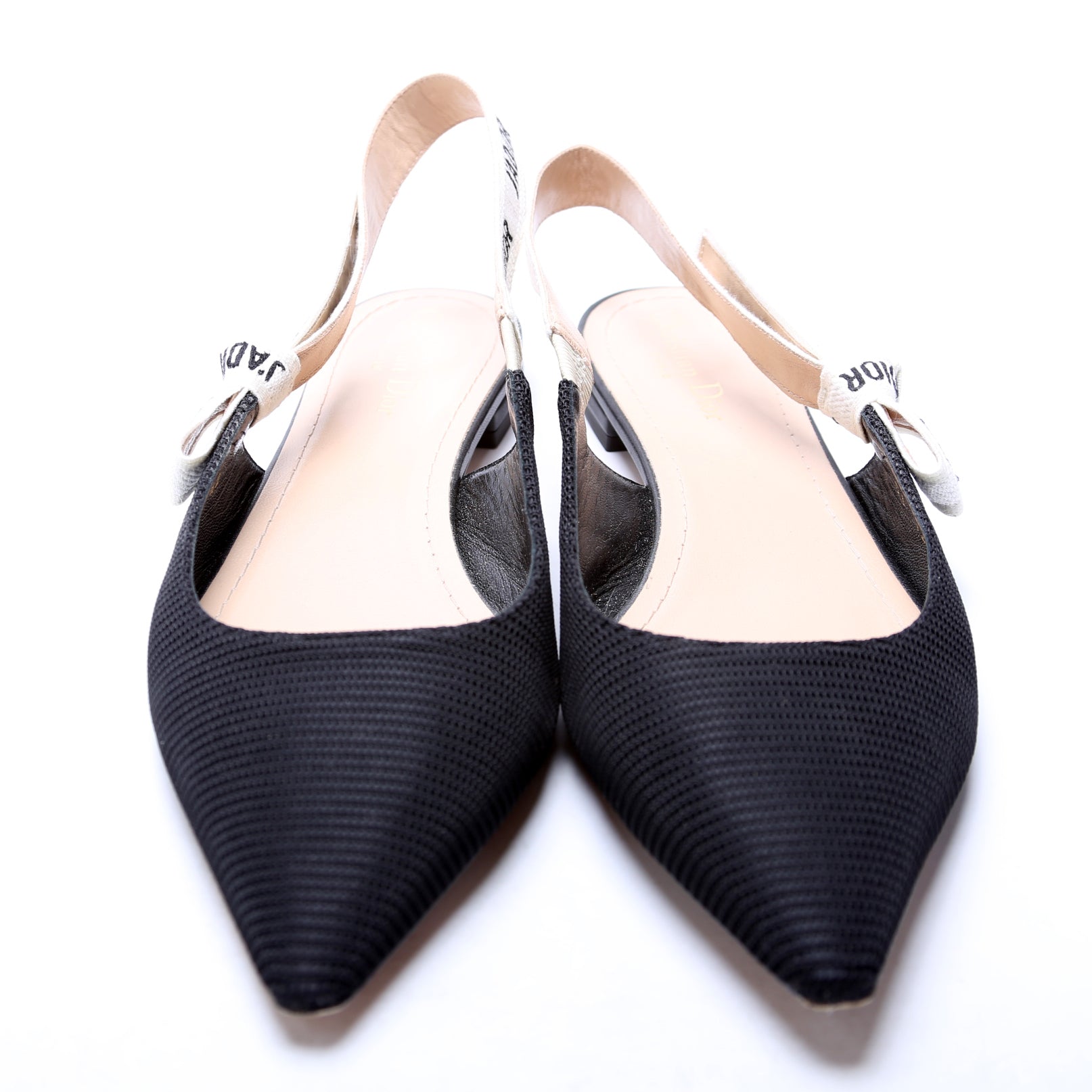 J'adior Slingback Flats Size 42 Black
