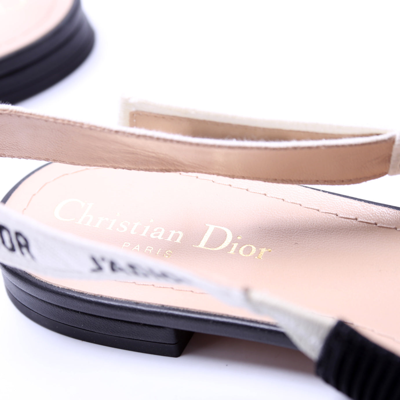 J'adior Slingback Flats Size 42 Black
