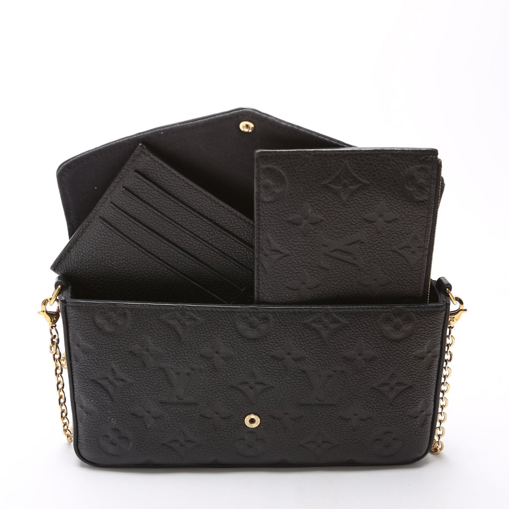 Pochette Felicie Empreinte Black