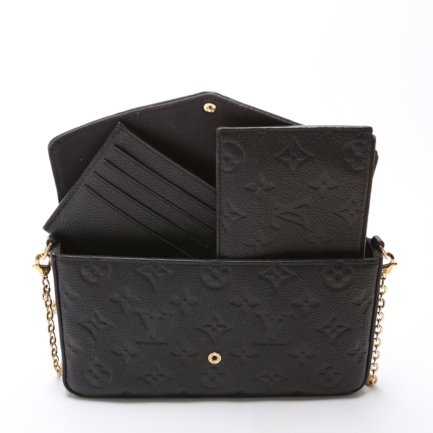 Pochette Felicie Empreinte Black