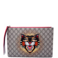 476411 GG Supreme Angry Cat Zip Pouch Red