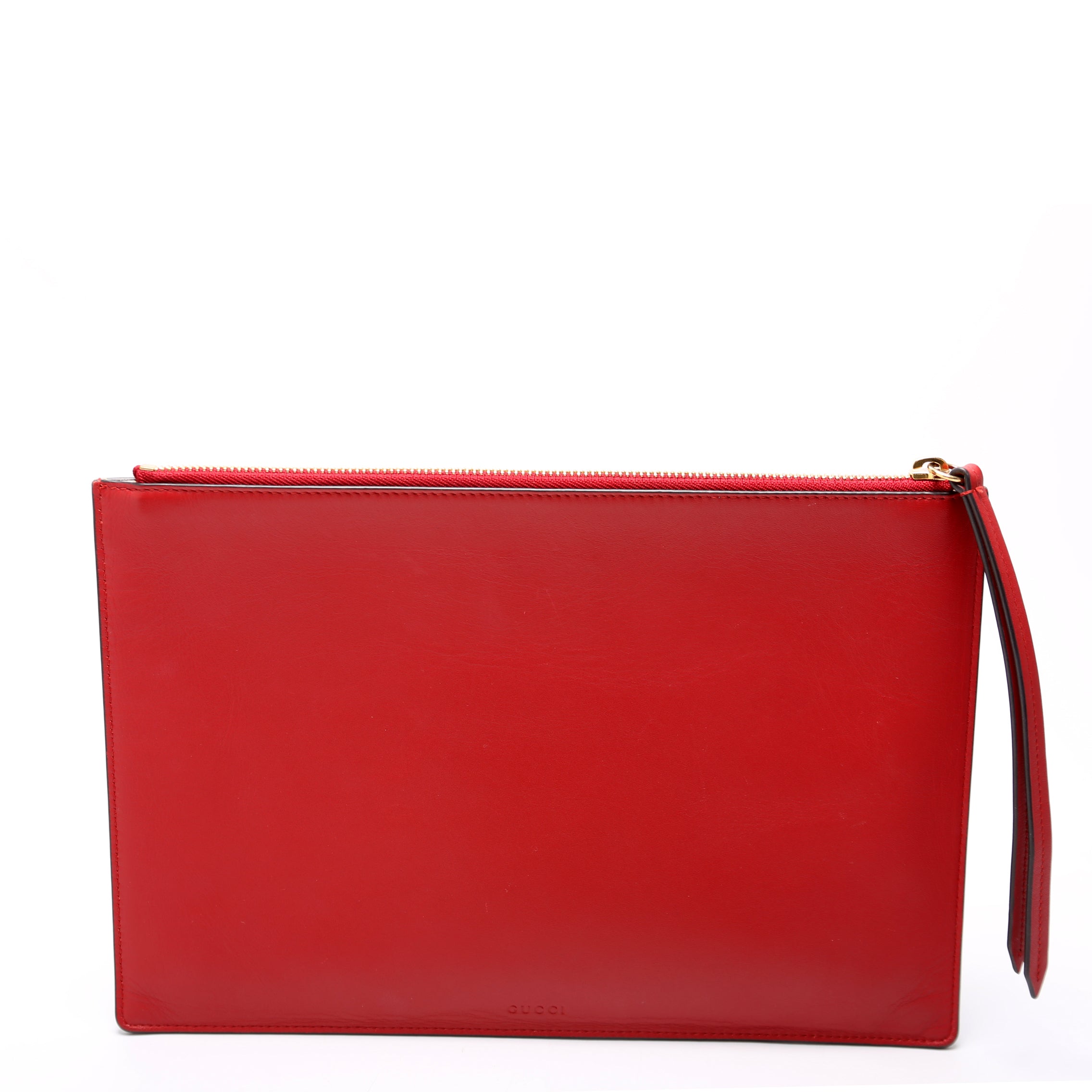 476411 GG Supreme Angry Cat Zip Pouch Red