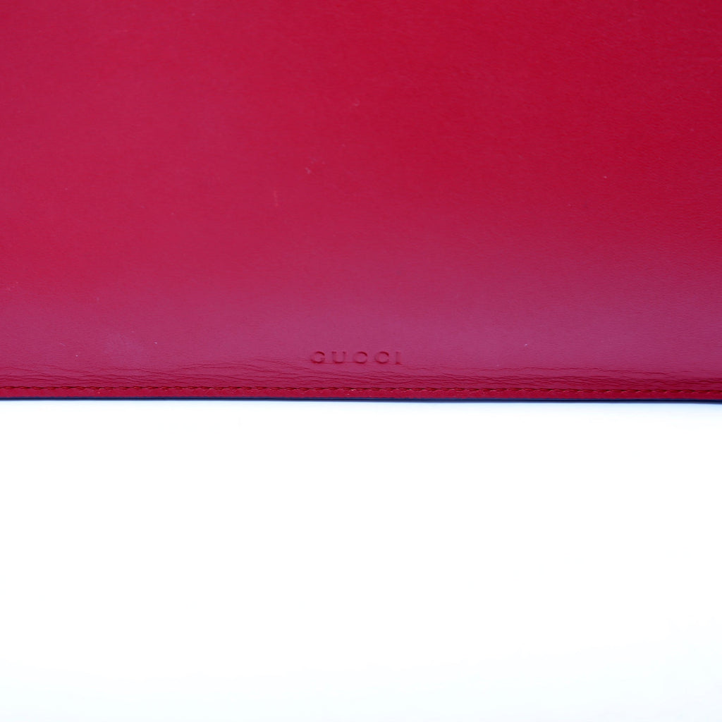 476411 GG Supreme Angry Cat Zip Pouch Red
