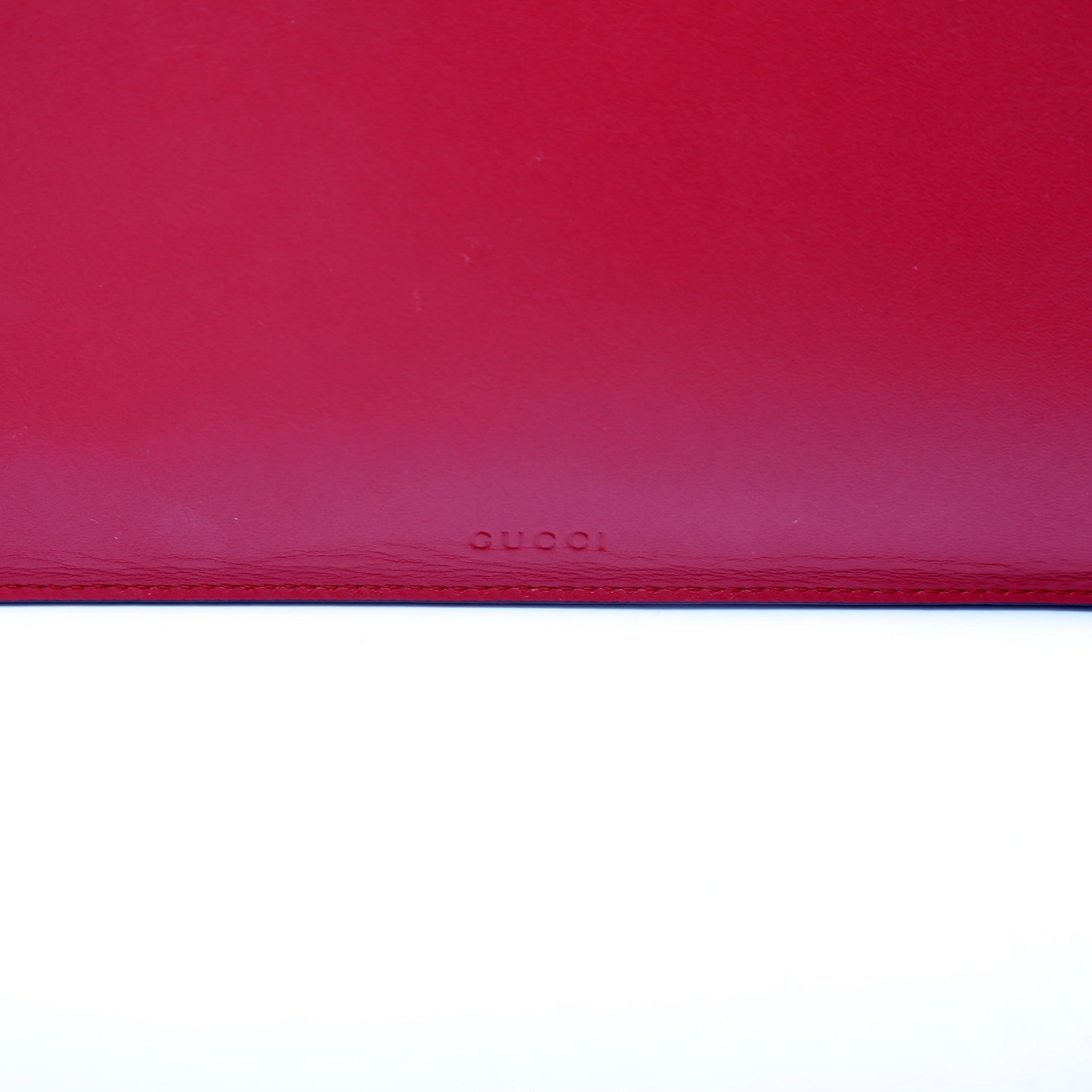 476411 GG Supreme Angry Cat Zip Pouch Red