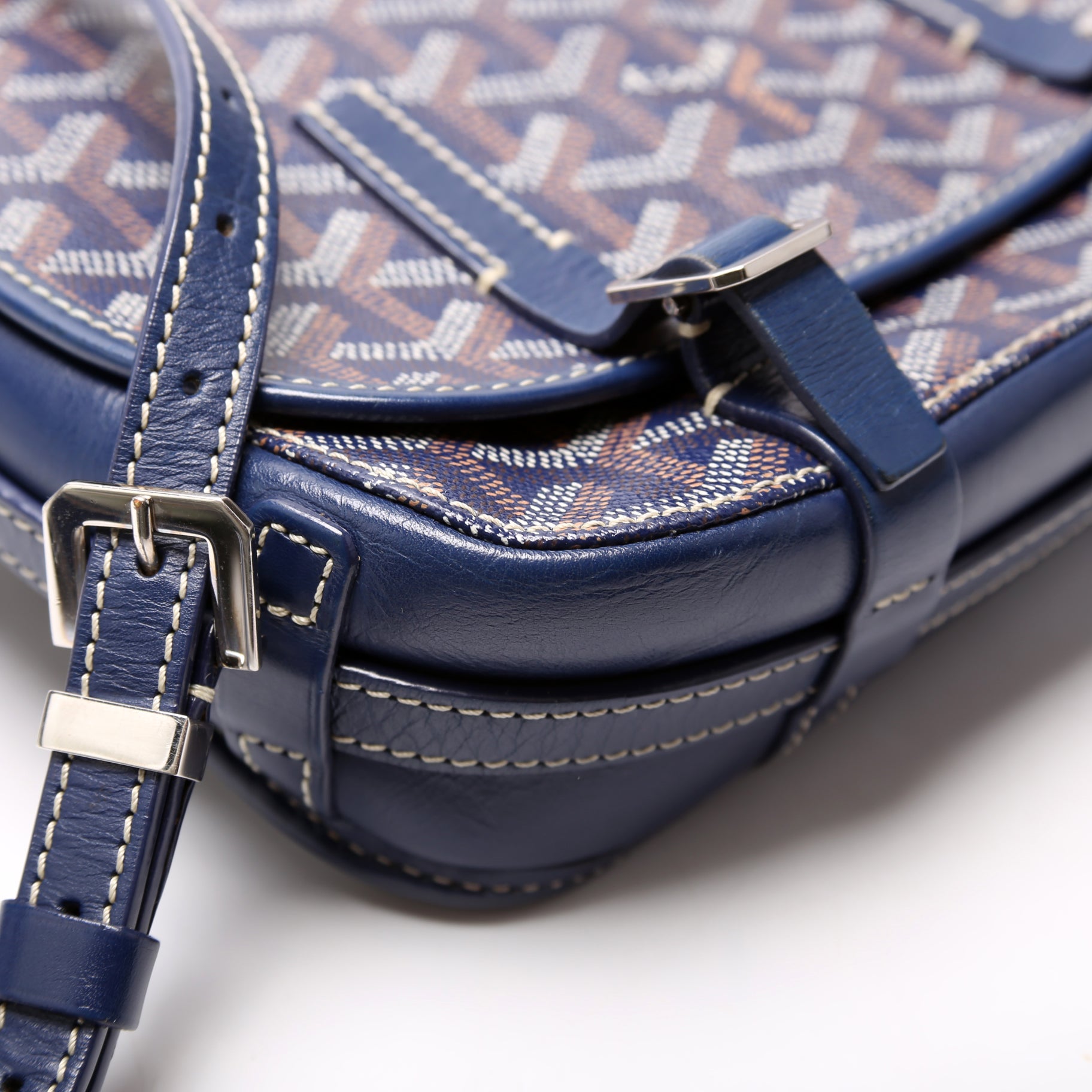 Belvedere PM Goyardine Canvas Navy