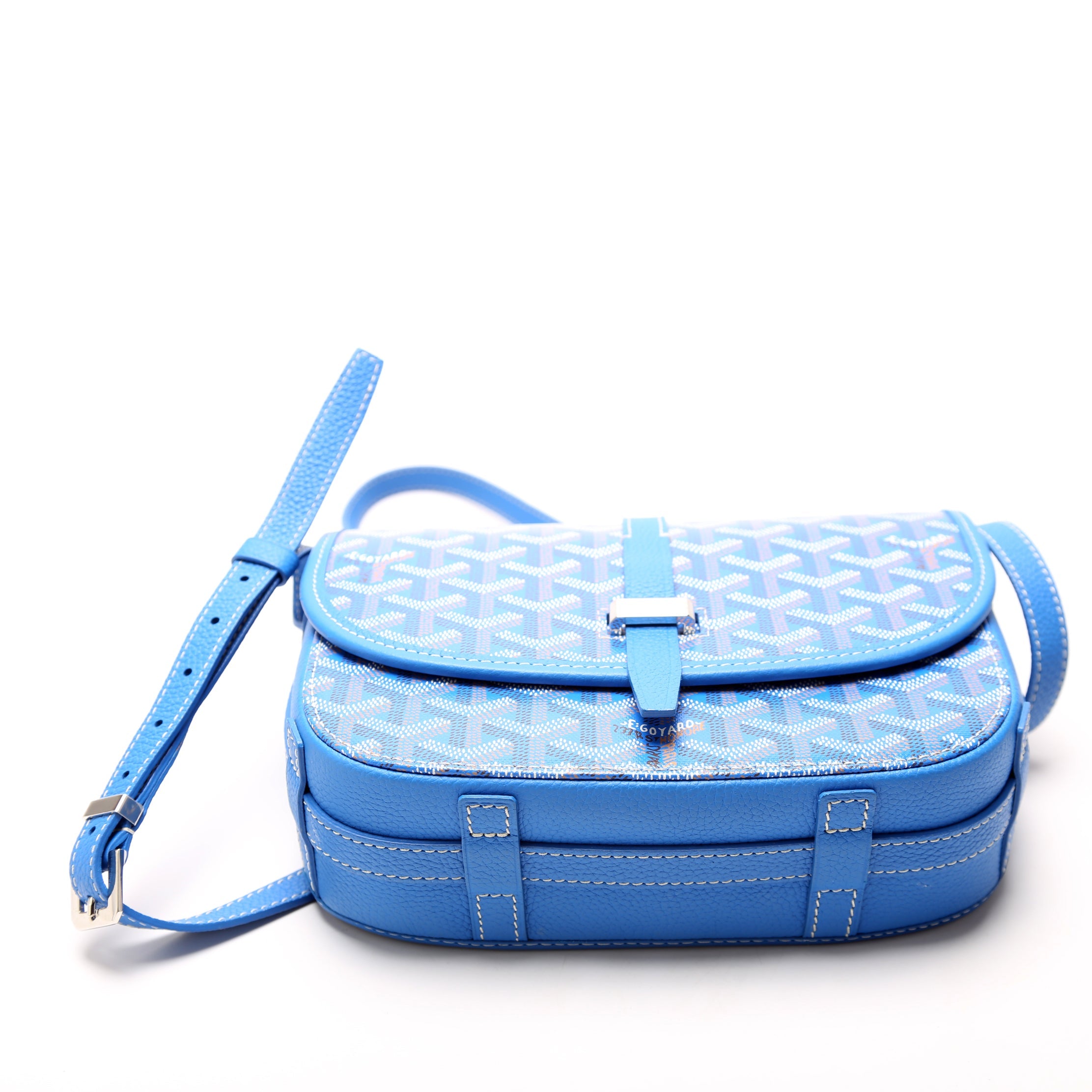 Belvedere II PM Goyardine Canvas Blue