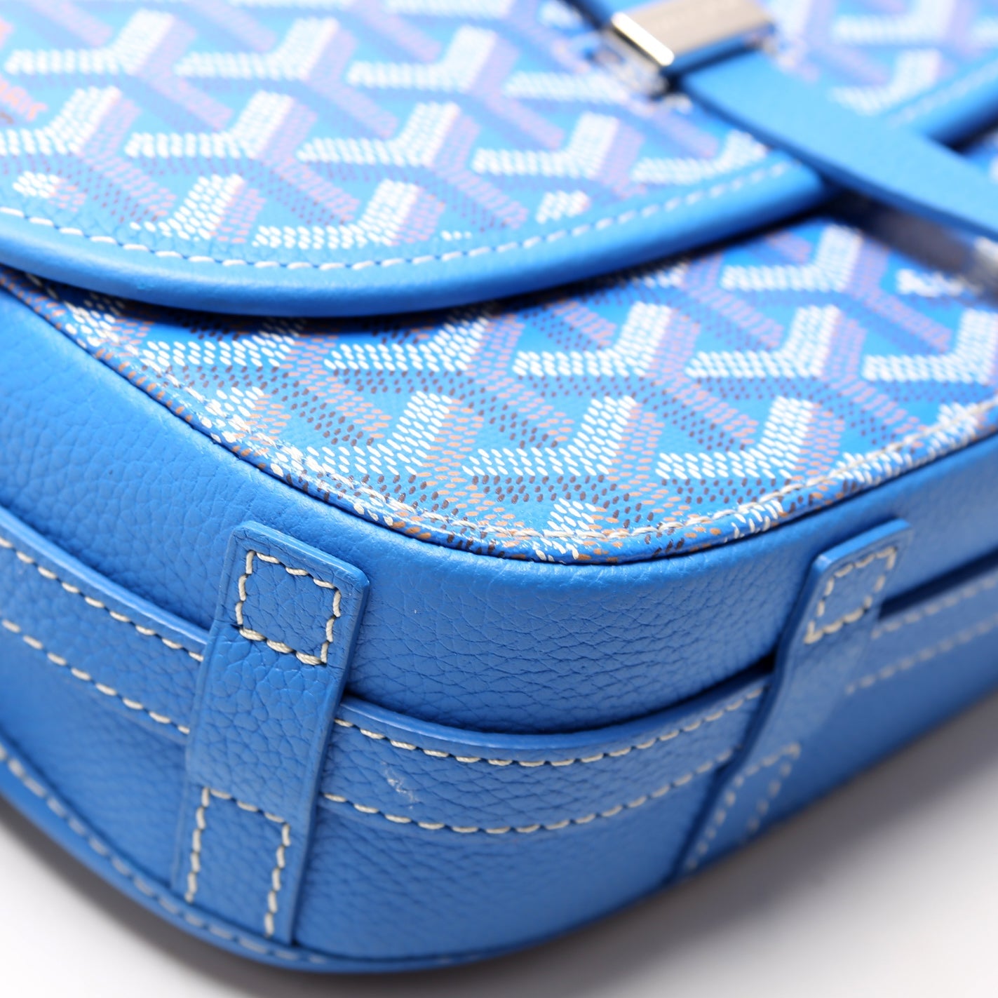 Belvedere II PM Goyardine Canvas Blue