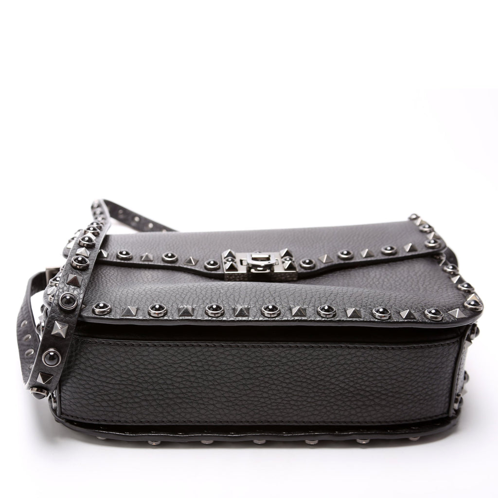 Rockstud Rolling Medium Crossbody Black