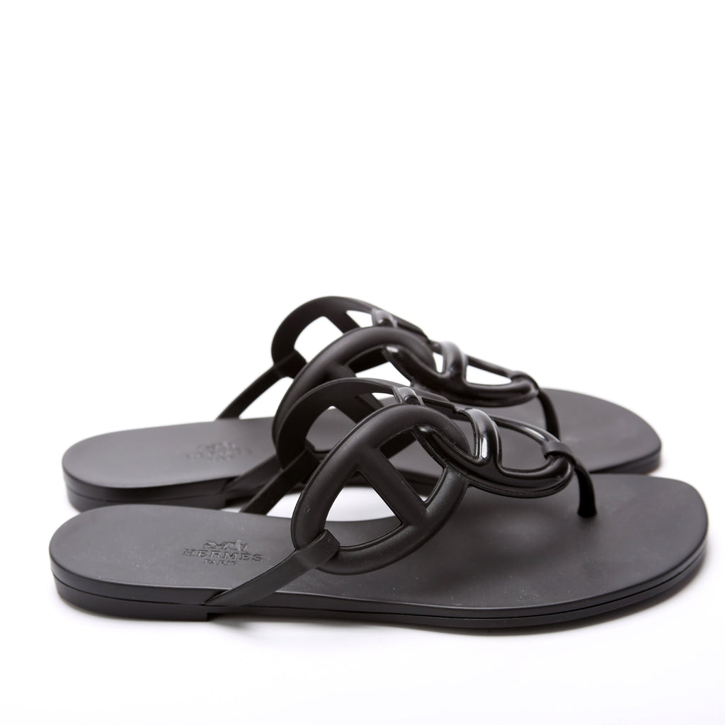 Egerie Rubber Sandals Size 39 Black