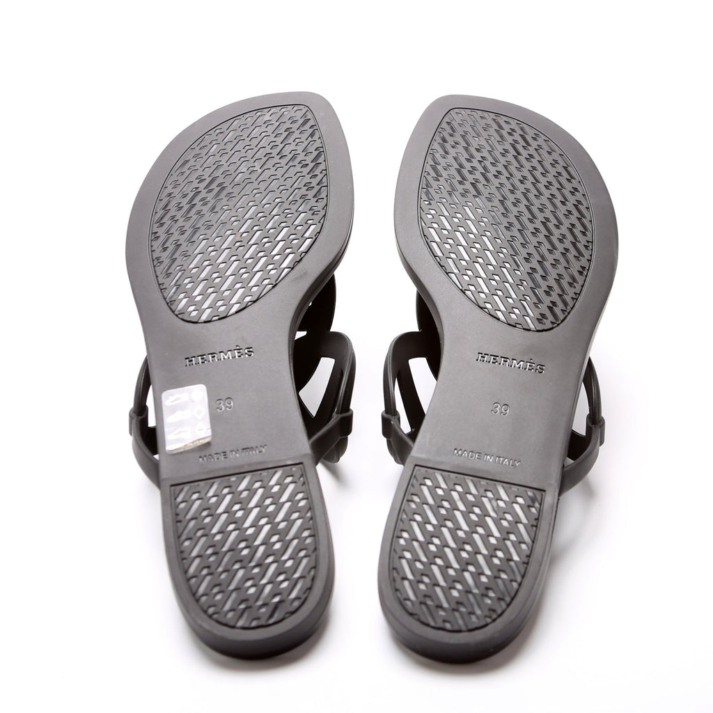 Egerie Rubber Sandals Size 39 Black