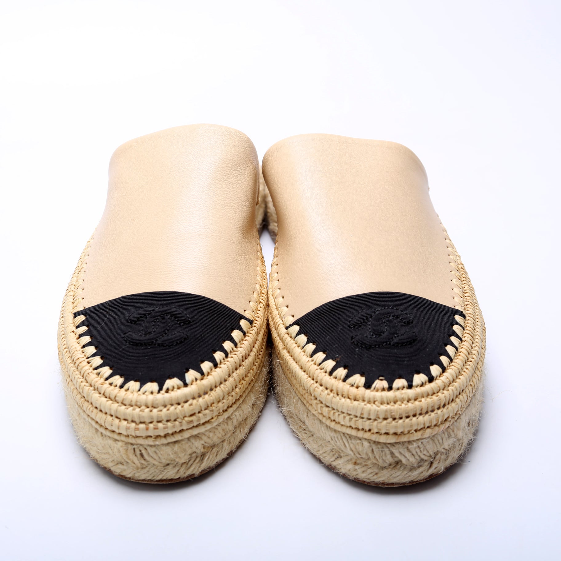 Espadrille Mules Size 41 Beige