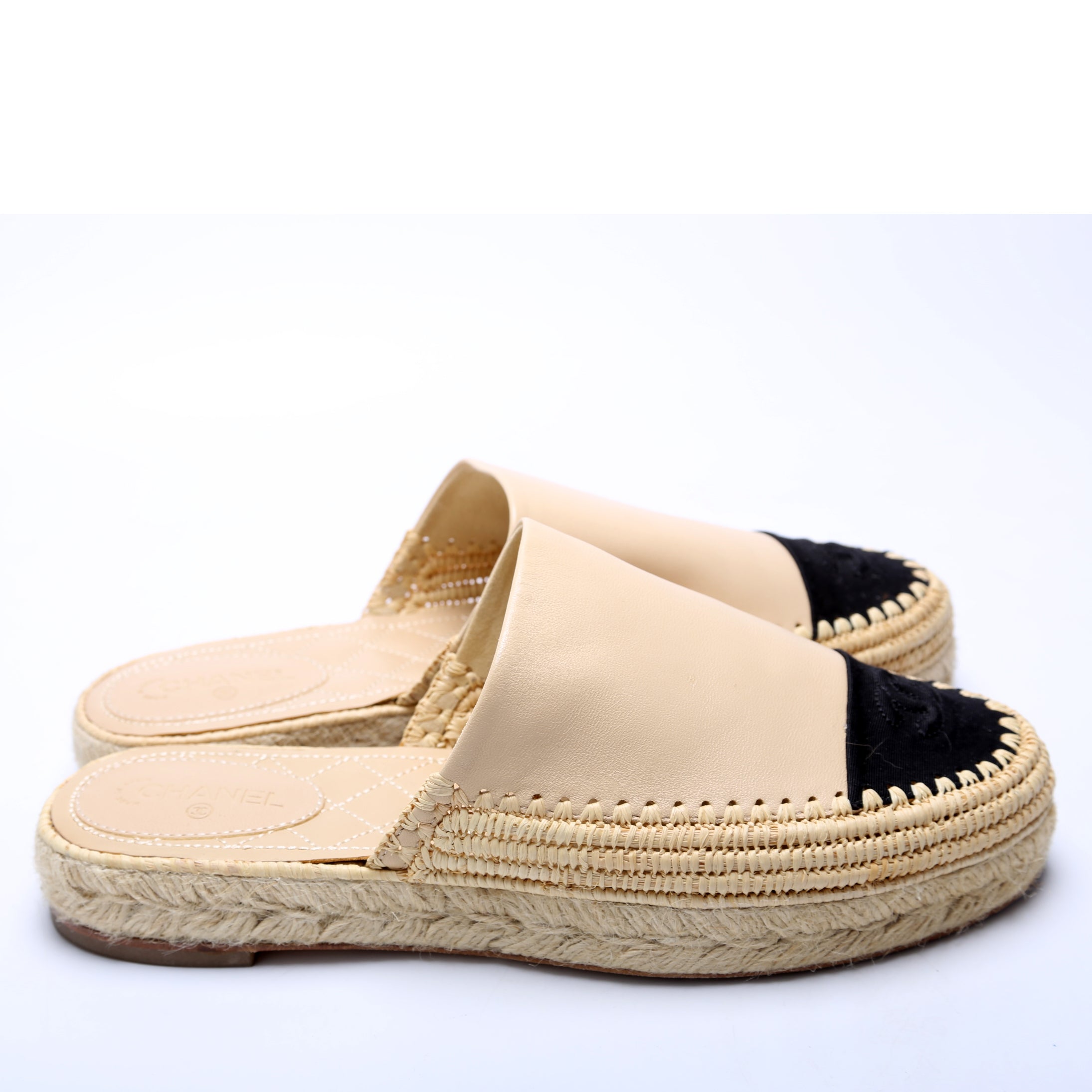 Espadrille Mules Size 41 Beige