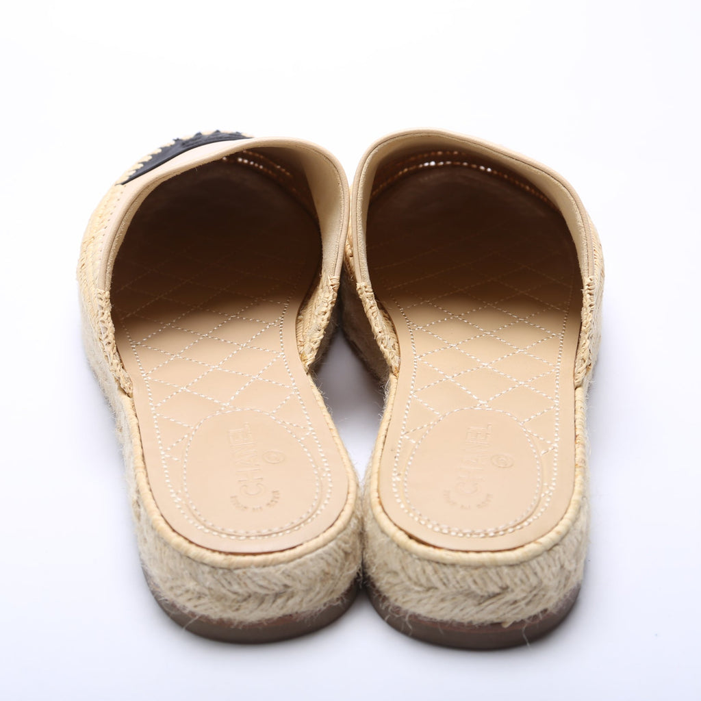 Espadrille Mules Size 41 Beige