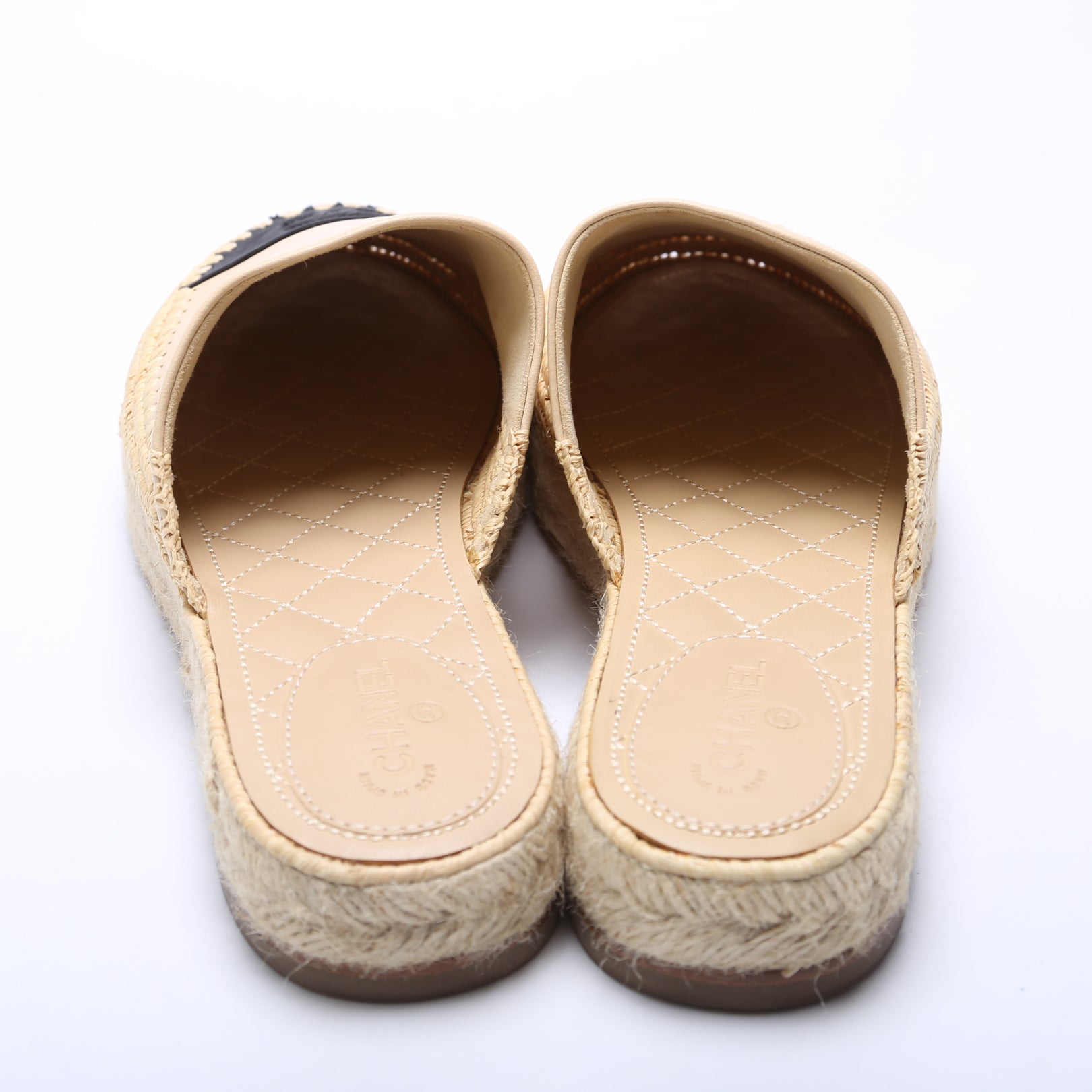 Espadrille Mules Size 41 Beige