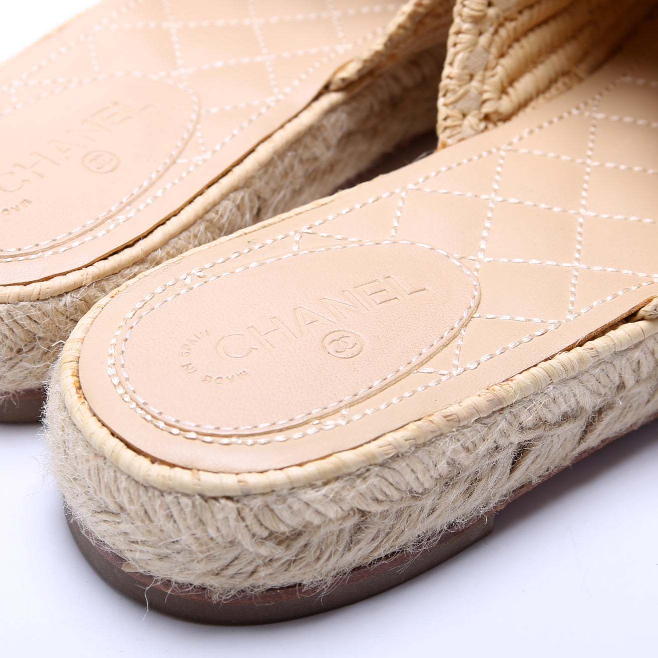 Espadrille Mules Size 41 Beige