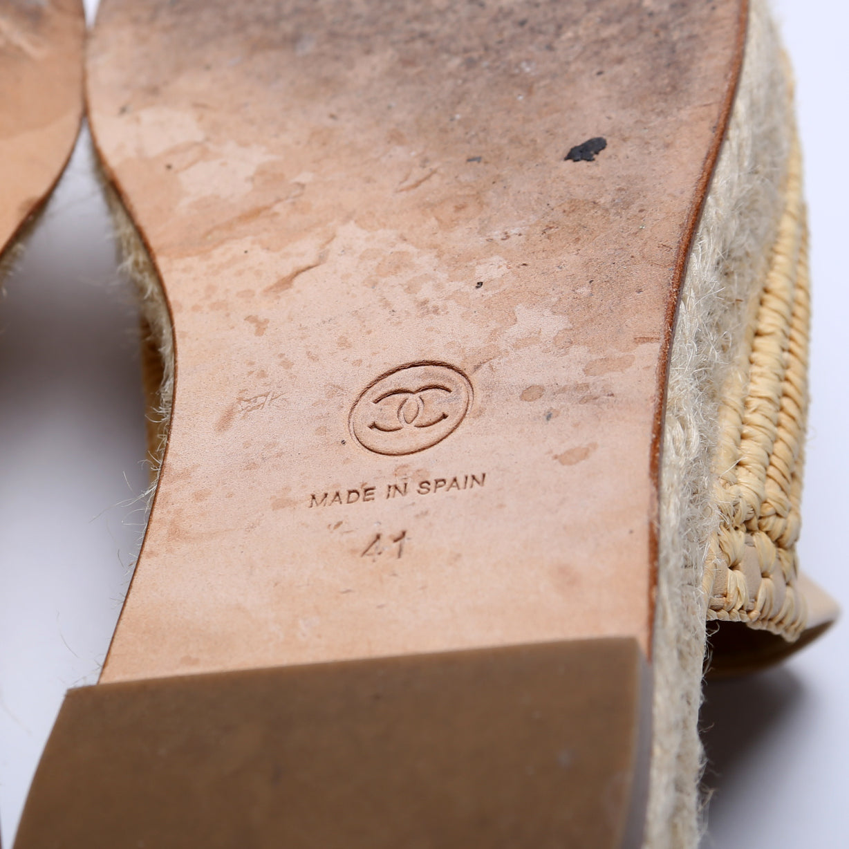 Espadrille Mules Size 41 Beige
