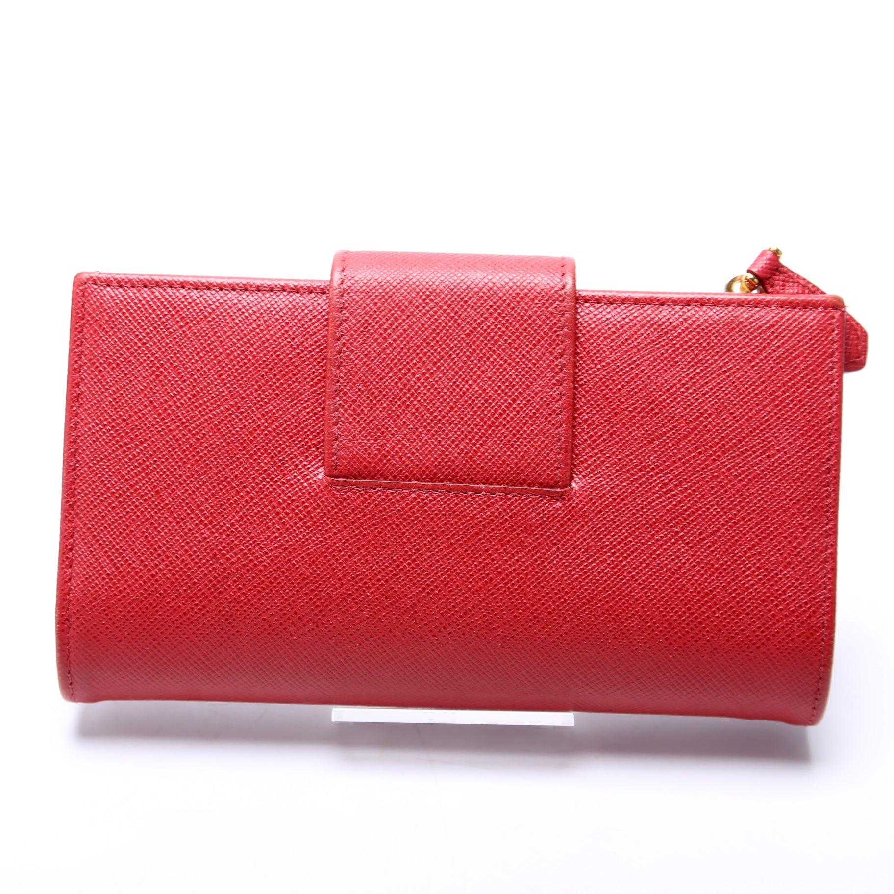 Saffiano Metal Medium Wallet Red