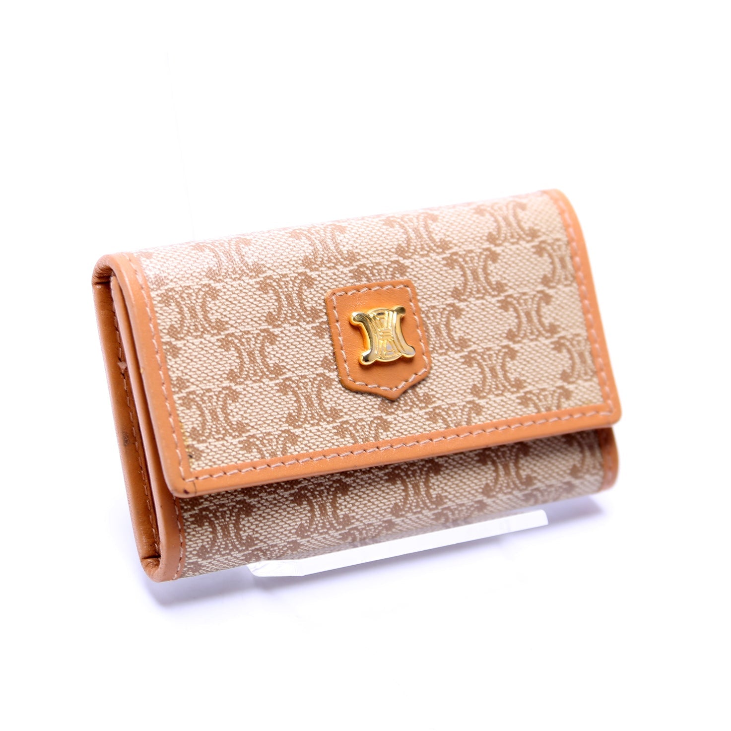 Macadam Canvas 6 Key Holder Tan