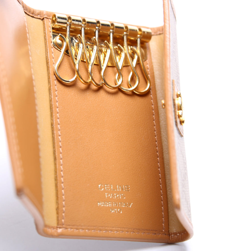 Macadam Canvas 6 Key Holder Tan