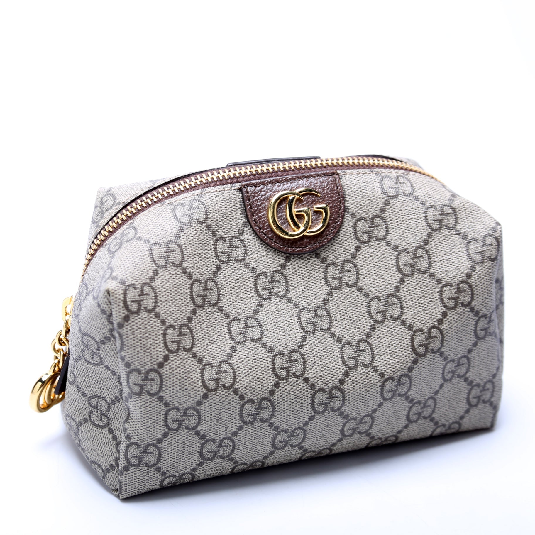 548393 Ophidia GG Cosmetic Case Brown