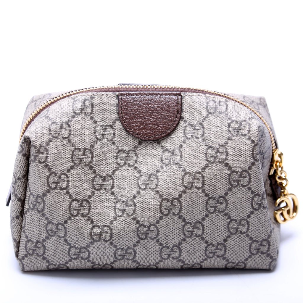 548393 Ophidia GG Cosmetic Case Brown
