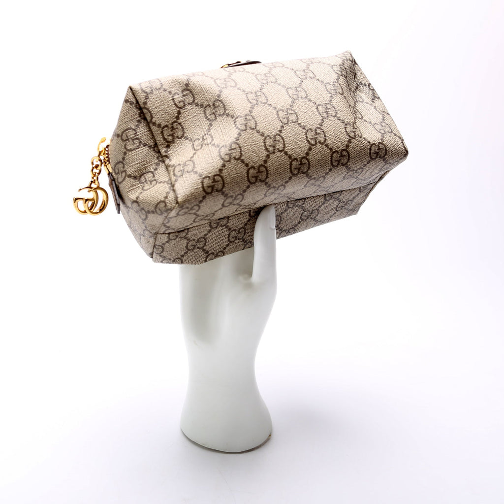 548393 Ophidia GG Cosmetic Case Brown