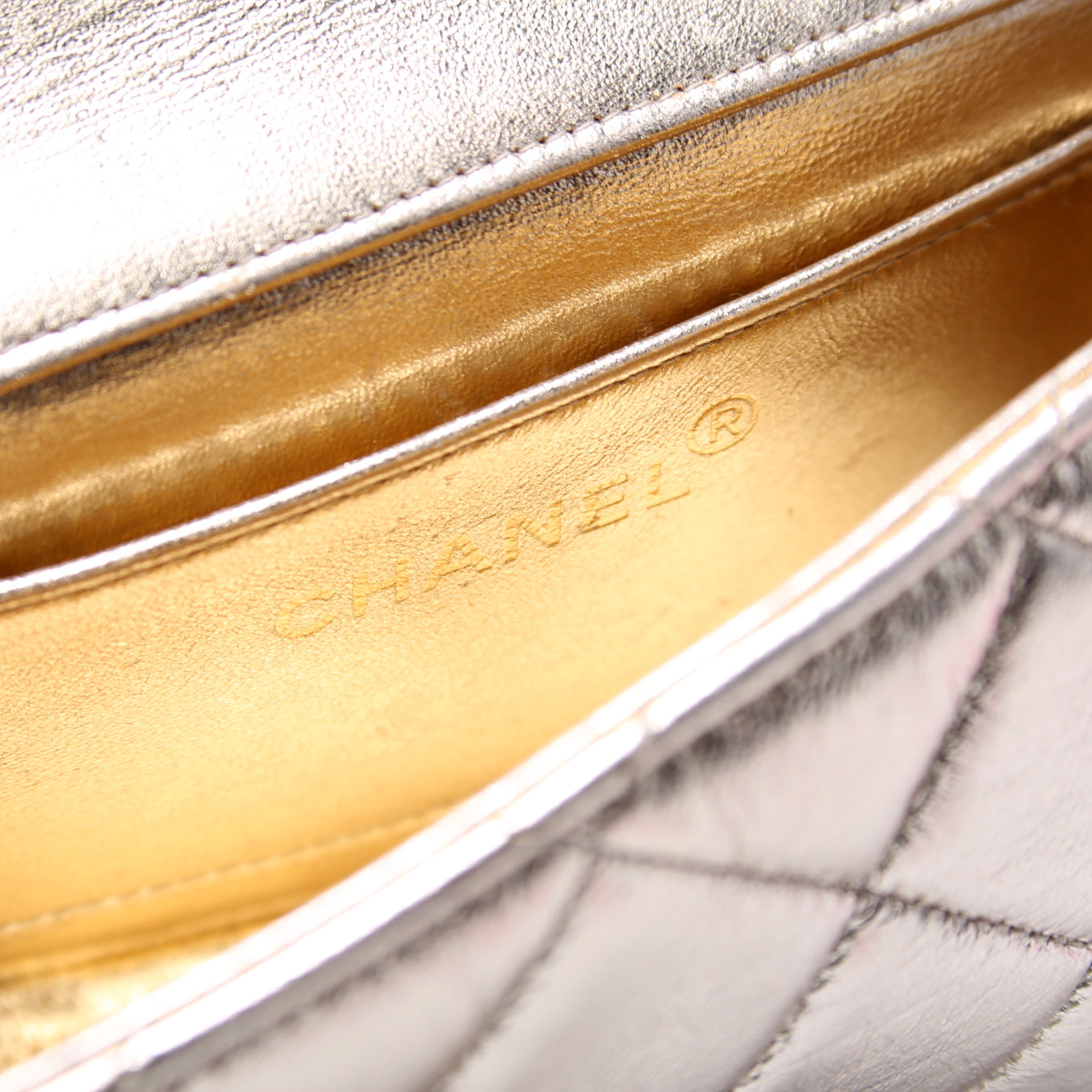Multi Chain Flap Metallic Lambskin 3M Gold