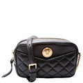 La Medusa Quilted Leather Small Camera Bag Black