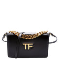 Palmellato TF Chain Calfskin Shoulder Bag Black