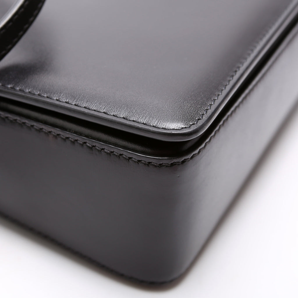 Palmellato TF Chain Calfskin Shoulder Bag Black
