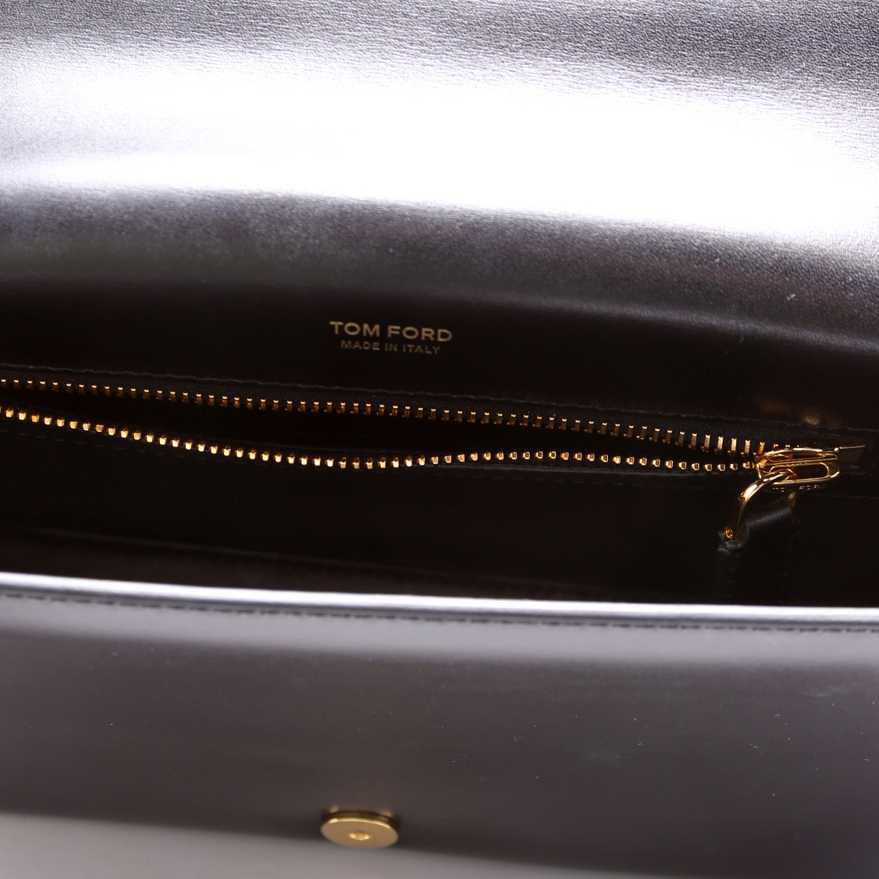 Palmellato TF Chain Calfskin Shoulder Bag Black