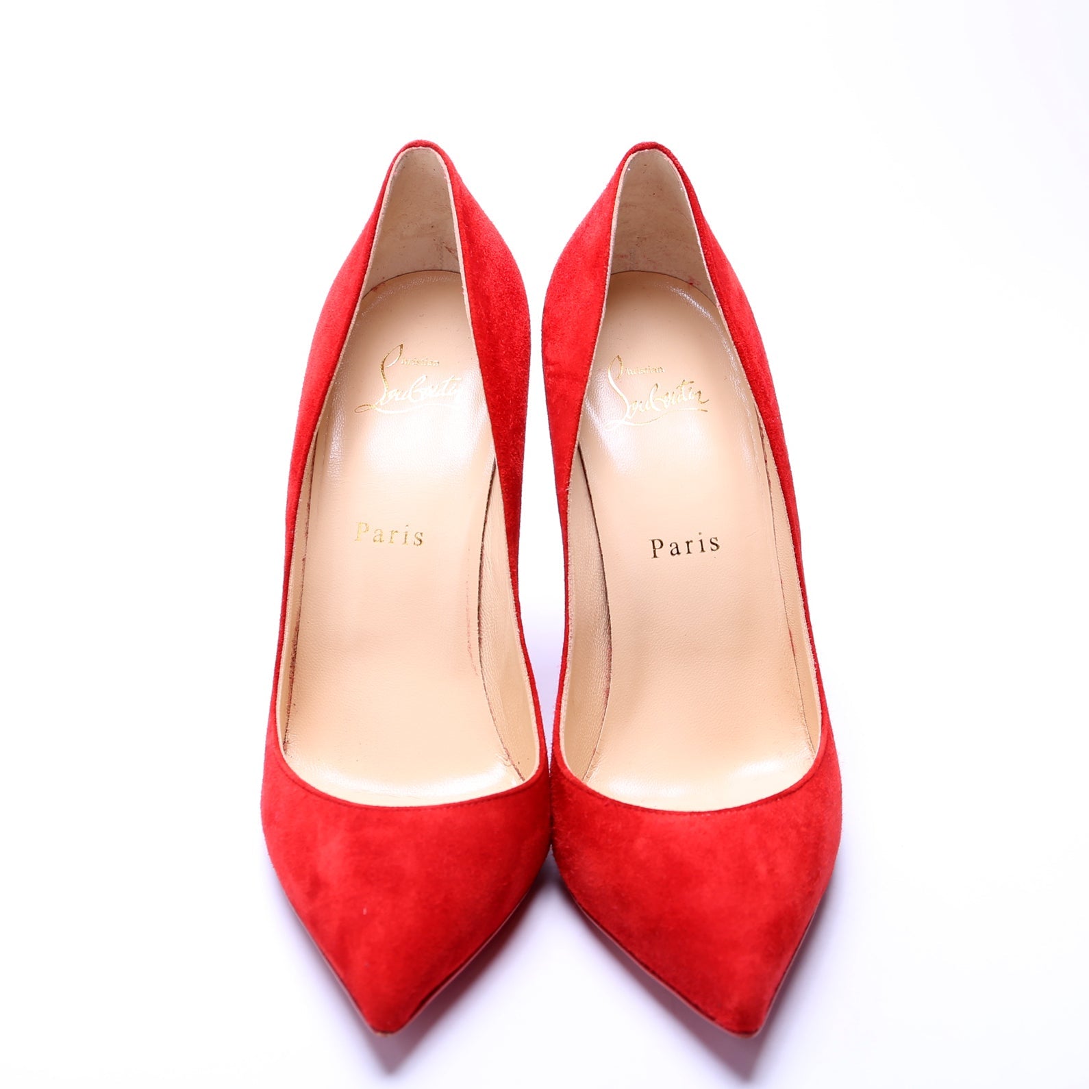 Pigalle Follies 100 Suede Pumps Size 39 Red